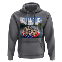 Funny Americana Cat Squad Hoodie Chill The Fourth Out