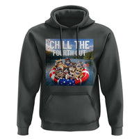 Funny Americana Cat Squad Hoodie Chill The Fourth Out