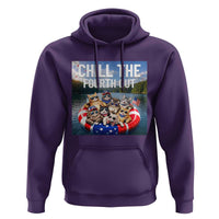 Funny Americana Cat Squad Hoodie Chill The Fourth Out