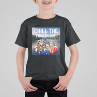 Funny Americana Cat Squad T Shirt For Kid Chill The Fourth Out