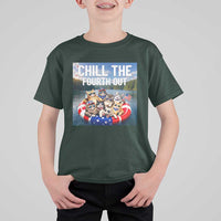 Funny Americana Cat Squad T Shirt For Kid Chill The Fourth Out