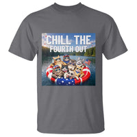 Funny Americana Cat Squad T Shirt Chill The Fourth Out