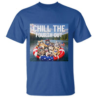 Funny Americana Cat Squad T Shirt Chill The Fourth Out