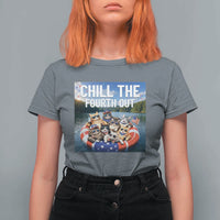 Funny Americana Cat Squad T Shirt For Women Chill The Fourth Out