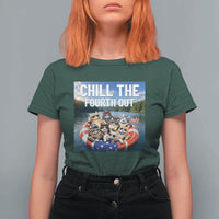 Funny Americana Cat Squad T Shirt For Women Chill The Fourth Out