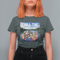 Funny Americana Cat Squad T Shirt For Women Chill The Fourth Out