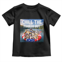 Funny Americana Cat Squad Toddler T Shirt Chill The Fourth Out