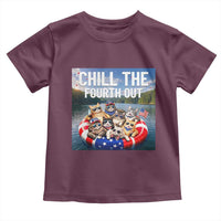 Funny Americana Cat Squad Toddler T Shirt Chill The Fourth Out