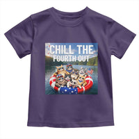 Funny Americana Cat Squad Toddler T Shirt Chill The Fourth Out