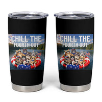 Funny Americana Cat Squad Tumbler Cup Chill The Fourth Out