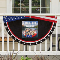 Funny Americana Cat Squad Patriotic Fan Flag Chill The Fourth Out