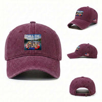 Funny Americana Cat Squad Washed Cotton Baseball Cap Chill The Fourth Out