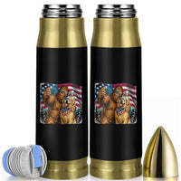 Funny Patriotic Bigfoot Golden Retriever Selfie Squad Bullet Tumbler