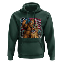 Funny Patriotic Bigfoot Golden Retriever Selfie Squad Hoodie