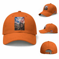 Patriotic Bigfoot 4th Of July Selfie Baseball Cap Funny USA Freedom Jet Fighter Graphic