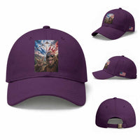 Patriotic Bigfoot 4th Of July Selfie Baseball Cap Funny USA Freedom Jet Fighter Graphic