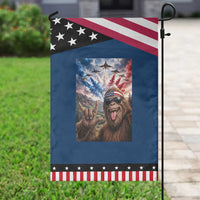 Patriotic Bigfoot 4th Of July Selfie Patriotic Garden Flag Funny USA Freedom Jet Fighter Graphic