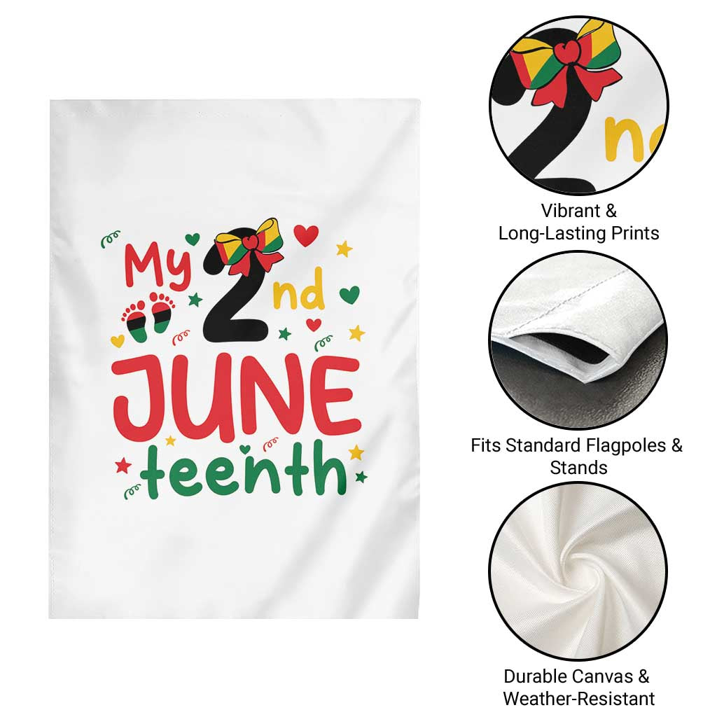 My Second Juneteenth Garden Flag African American Baby Freedom Day