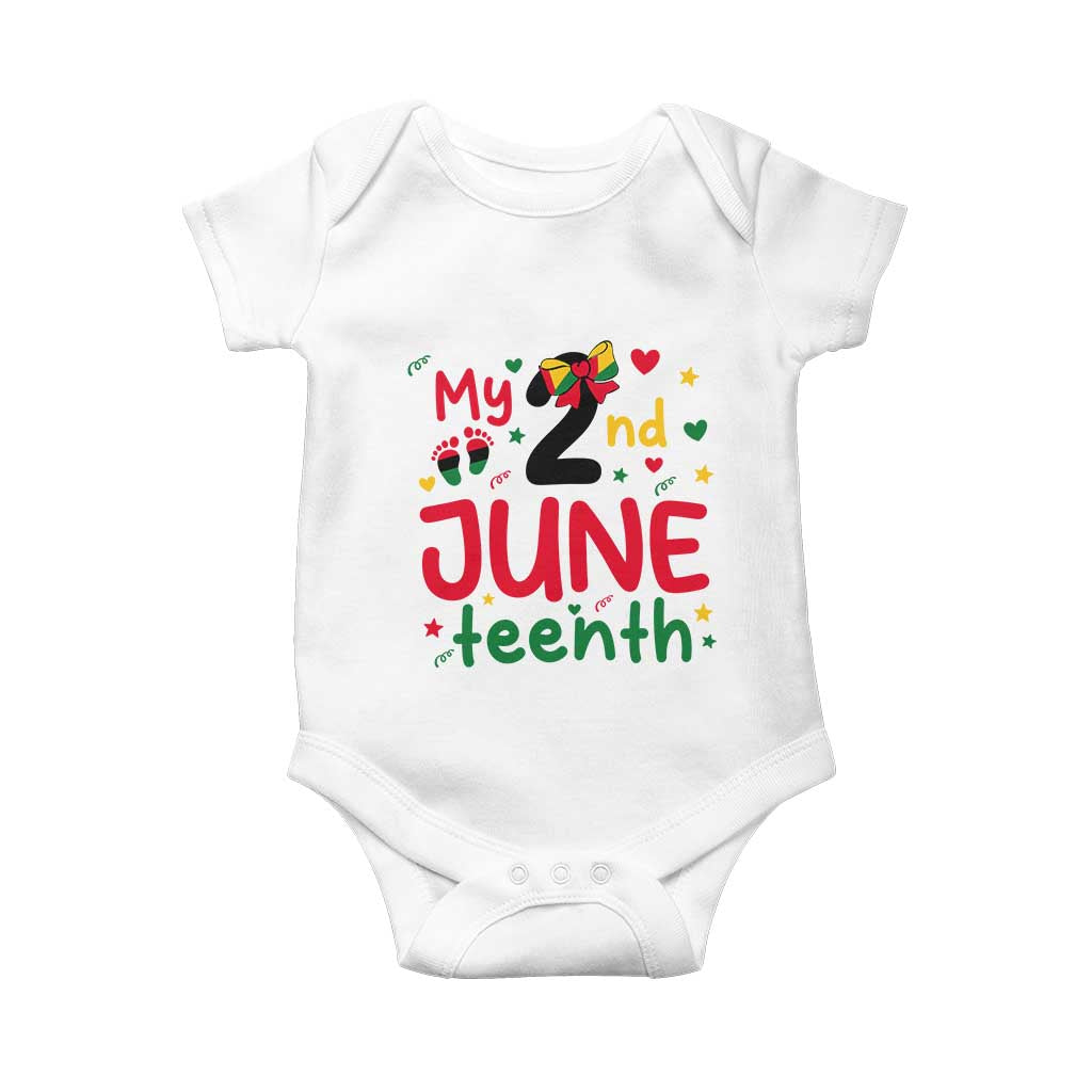 My Second Juneteenth Baby Onesie African American Baby Freedom Day