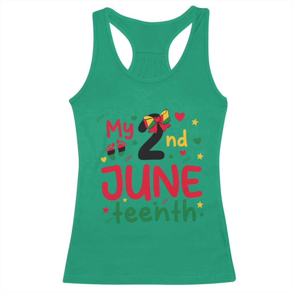 My Second Juneteenth Racerback Tank Top African American Baby Freedom Day