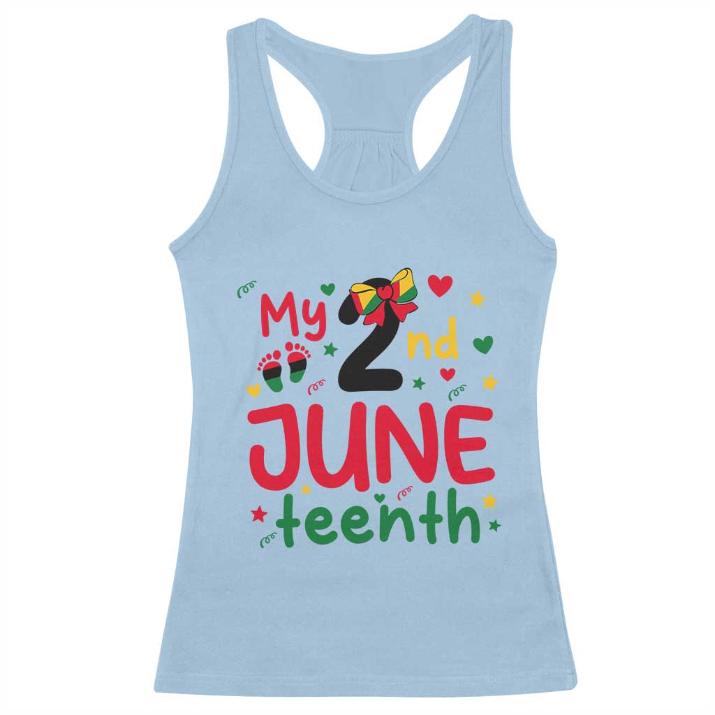 My Second Juneteenth Racerback Tank Top African American Baby Freedom Day