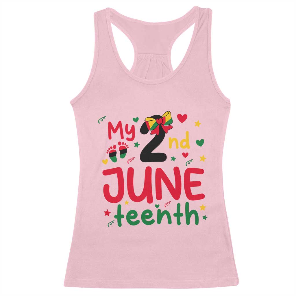 My Second Juneteenth Racerback Tank Top African American Baby Freedom Day