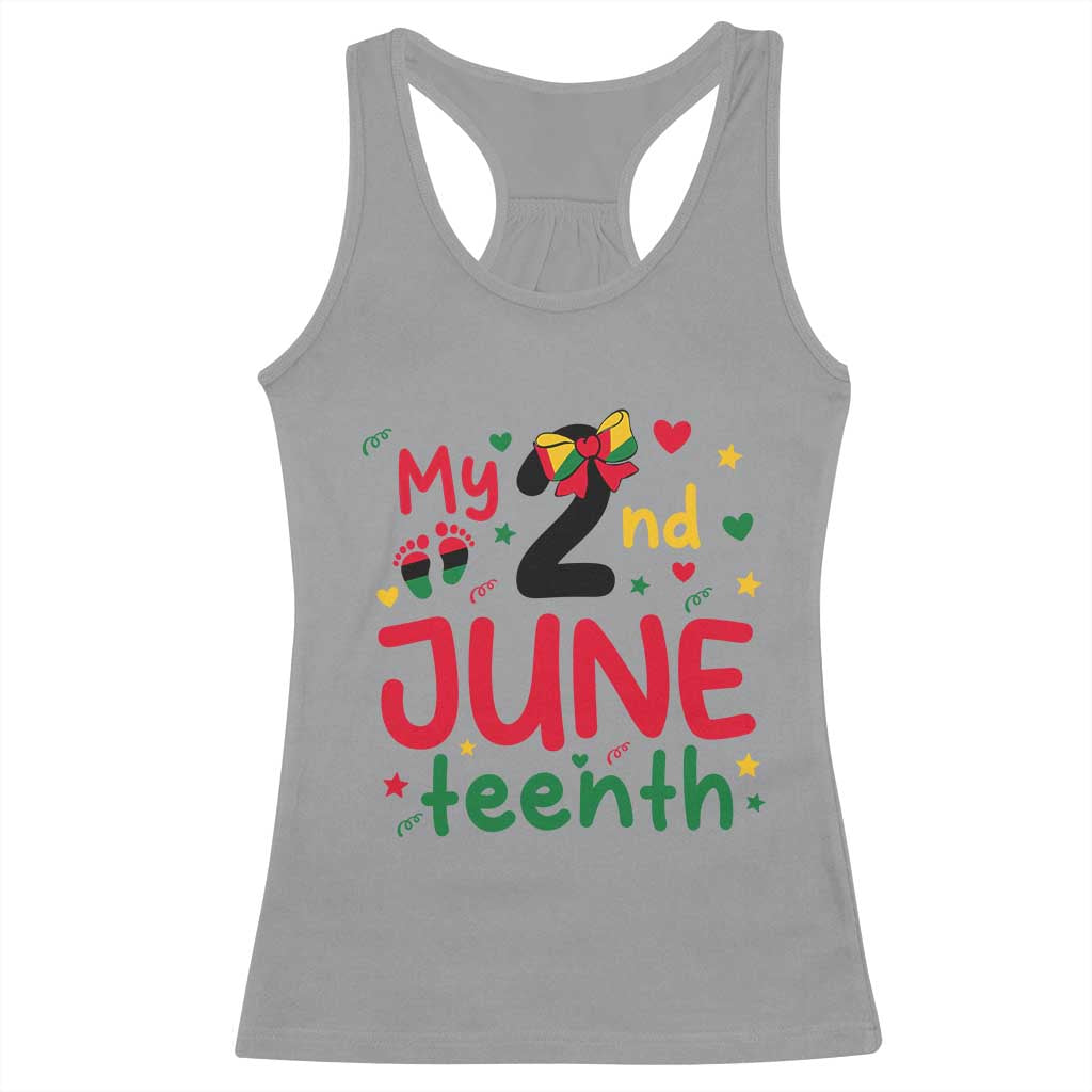 My Second Juneteenth Racerback Tank Top African American Baby Freedom Day
