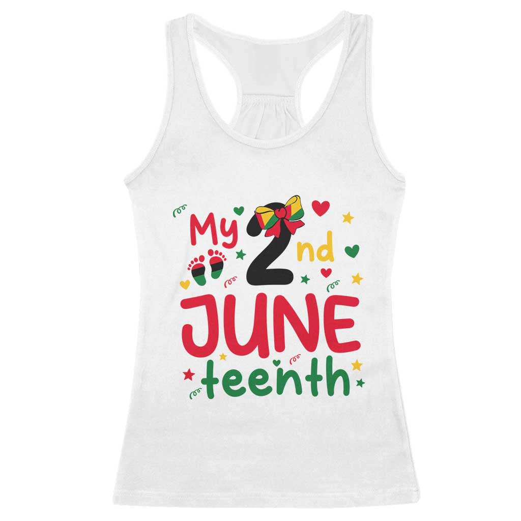 My Second Juneteenth Racerback Tank Top African American Baby Freedom Day