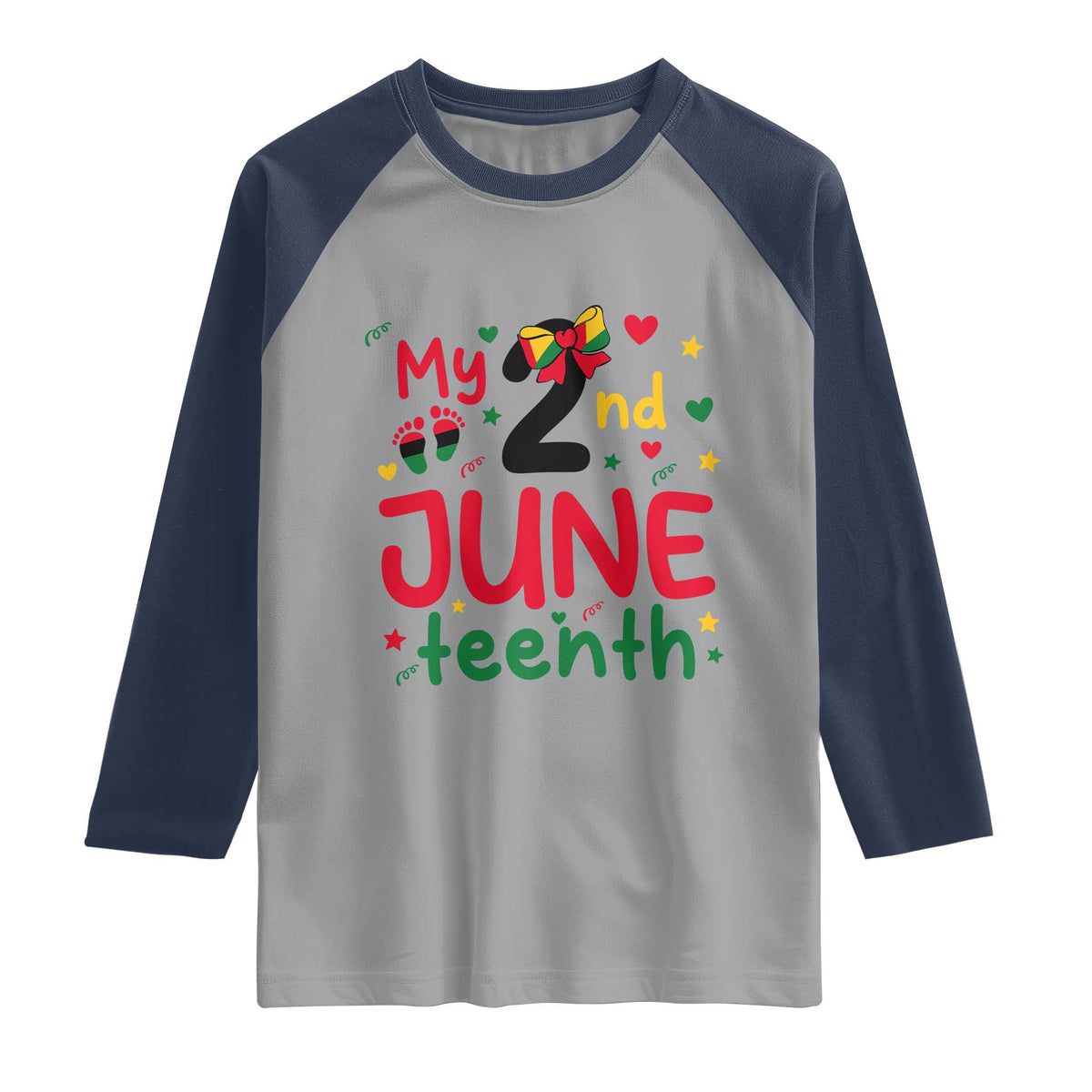 My Second Juneteenth Raglan Shirt African American Baby Freedom Day