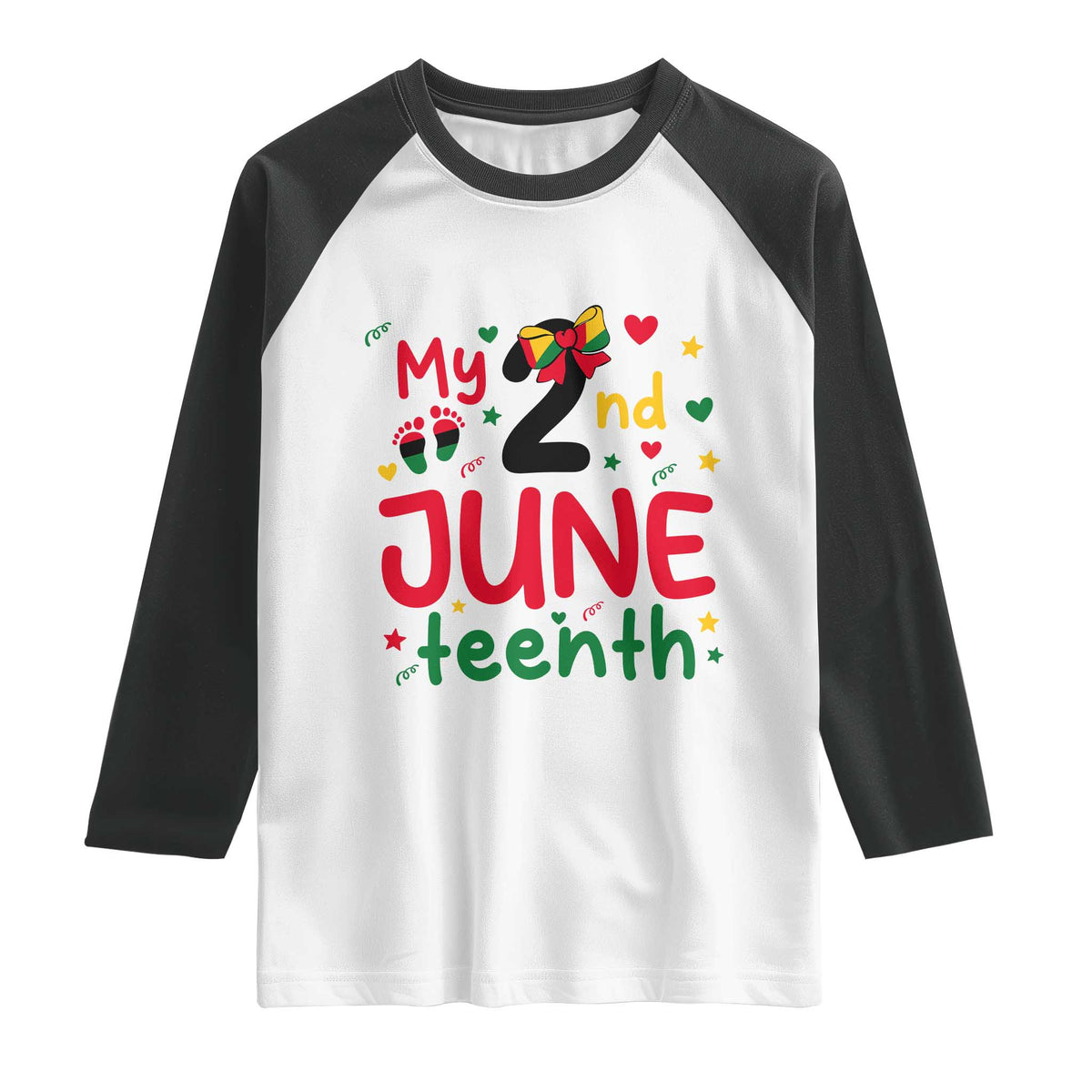 My Second Juneteenth Raglan Shirt African American Baby Freedom Day