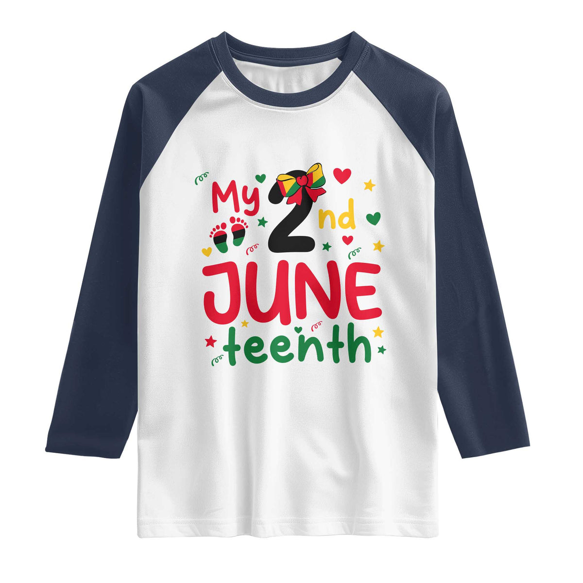 My Second Juneteenth Raglan Shirt African American Baby Freedom Day
