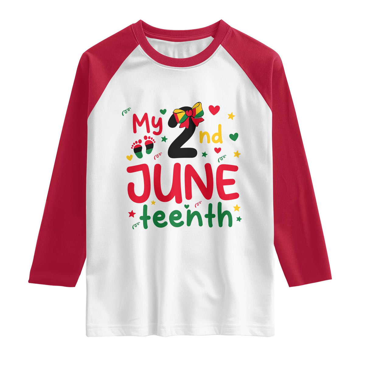 My Second Juneteenth Raglan Shirt African American Baby Freedom Day