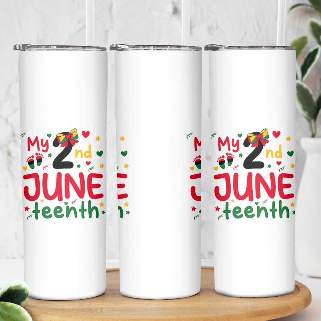 My Second Juneteenth Skinny Tumbler African American Baby Freedom Day