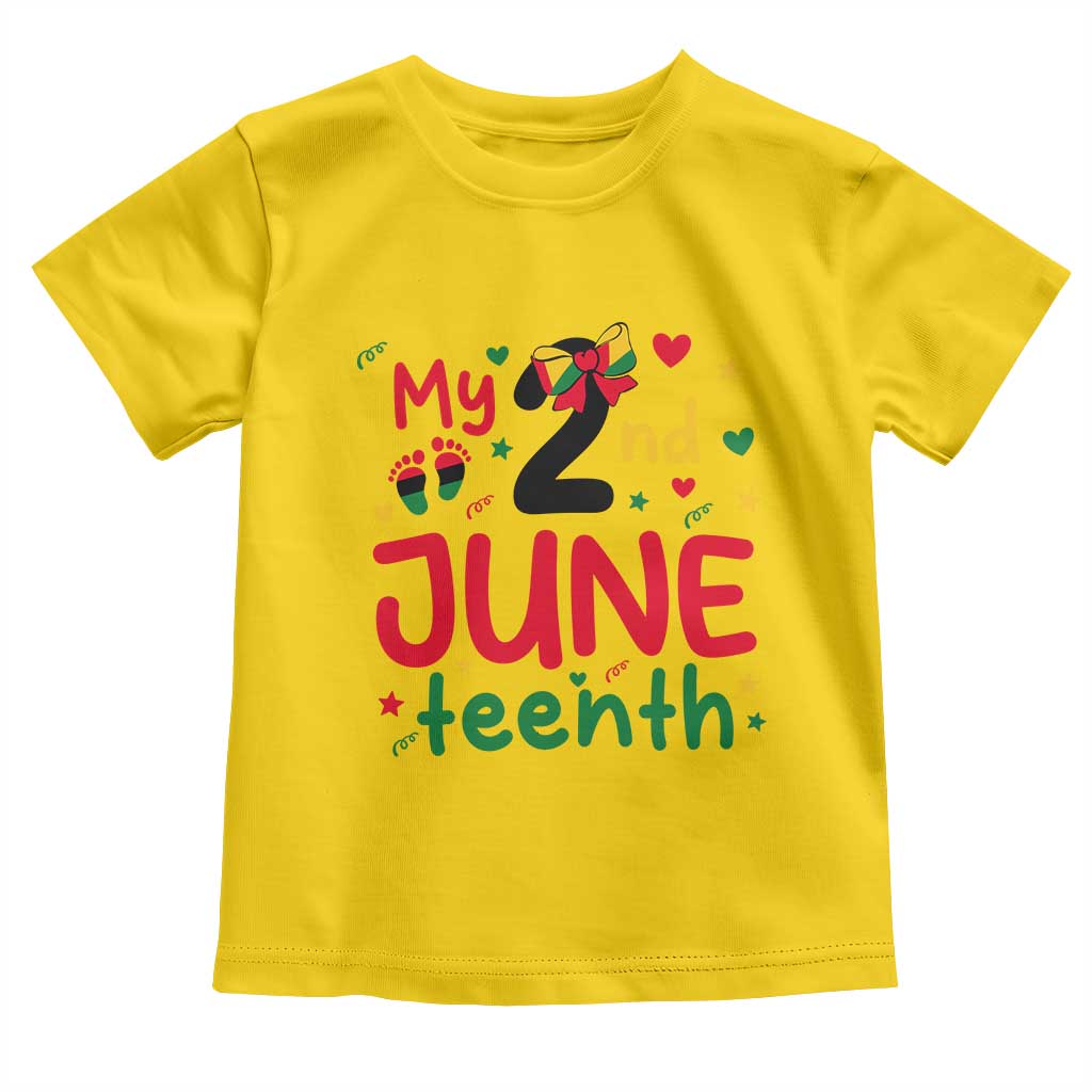 My Second Juneteenth Toddler T Shirt African American Baby Freedom Day