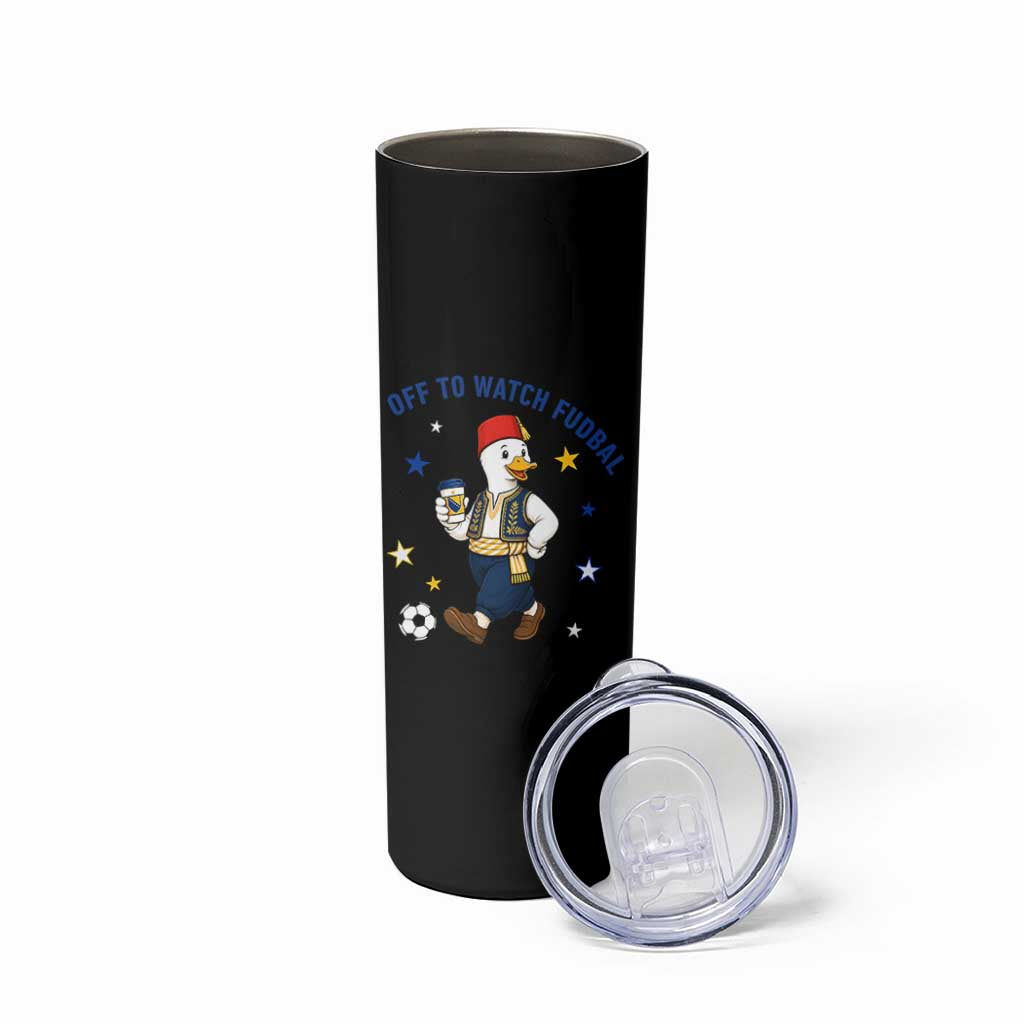 Funny Bosnia Goose Soccer Fan Gift Skinny Tumbler Off To Watch Fudbal