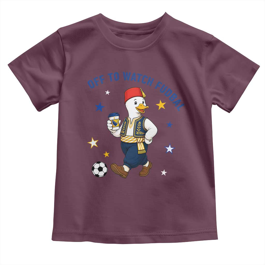 Funny Bosnia Goose Soccer Fan Gift Toddler T Shirt Off To Watch Fudbal