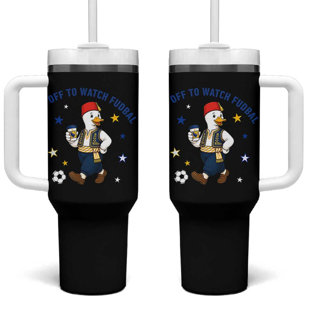 Funny Bosnia Goose Soccer Fan Gift Tumbler With Handle Off To Watch Fudbal