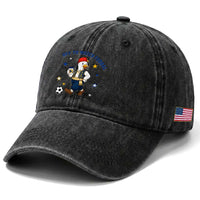 Funny Bosnia Goose Soccer Fan Gift Washed Cotton Baseball Cap Off To Watch Fudbal