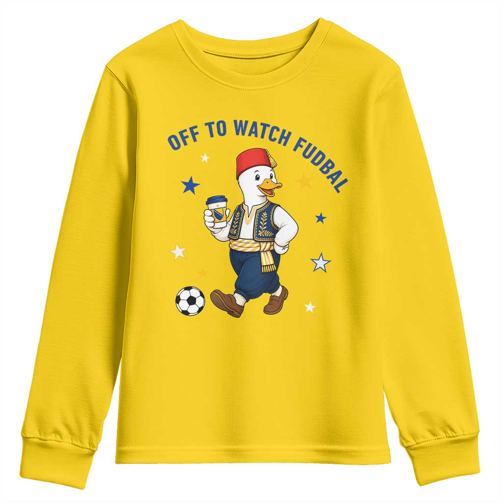 Funny Bosnia Goose Soccer Fan Gift Youth Sweatshirt Off To Watch Fudbal