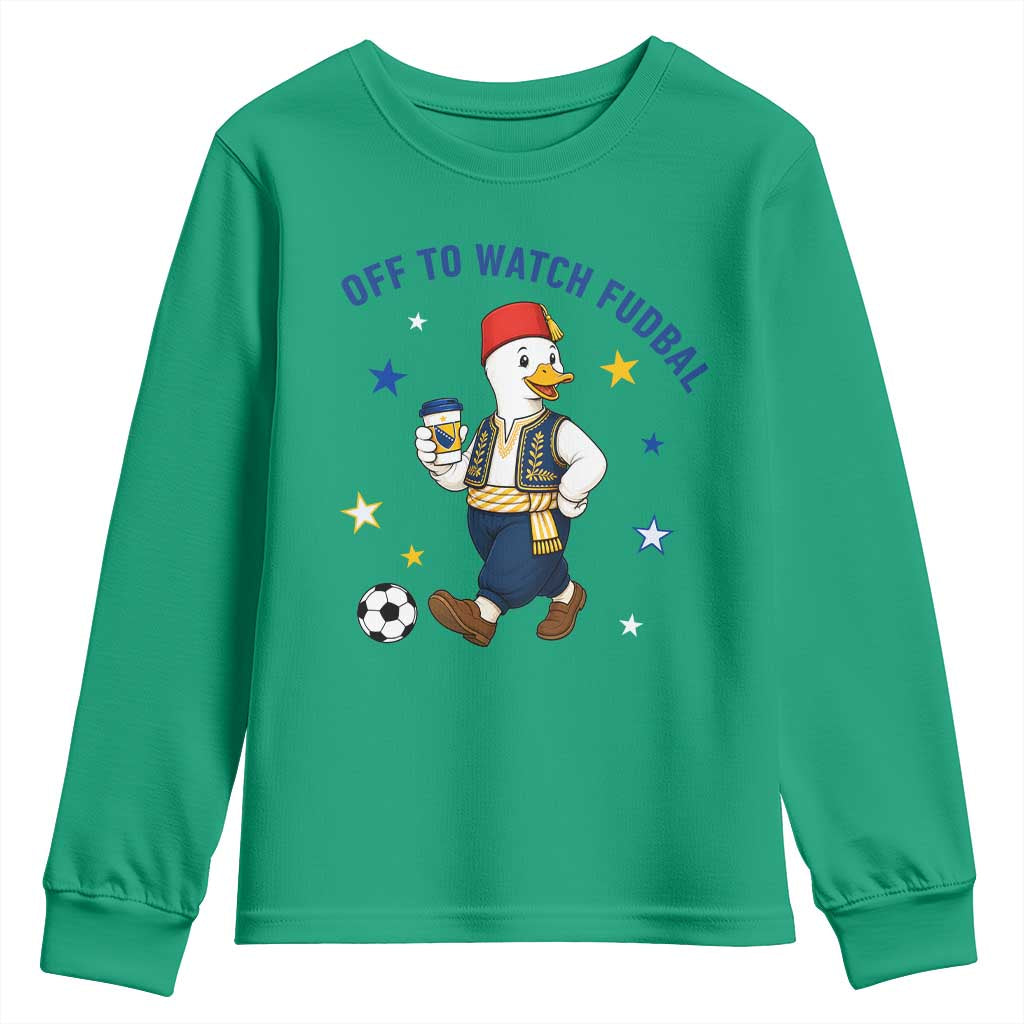 Funny Bosnia Goose Soccer Fan Gift Youth Sweatshirt Off To Watch Fudbal