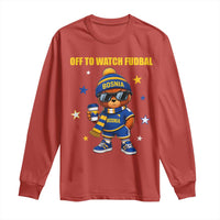 Funny Bosnia Teddy Bear Game Day Gift Long Sleeve Shirt Off To Watch Fudbal
