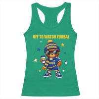Funny Bosnia Teddy Bear Game Day Gift Racerback Tank Top Off To Watch Fudbal