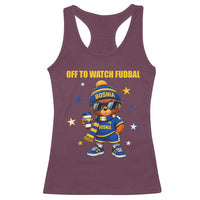 Funny Bosnia Teddy Bear Game Day Gift Racerback Tank Top Off To Watch Fudbal