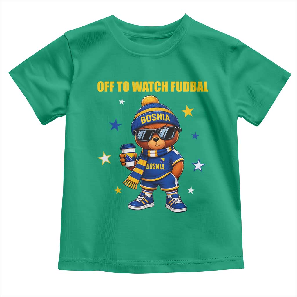 Funny Bosnia Teddy Bear Game Day Gift Toddler T Shirt Off To Watch Fudbal
