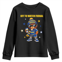 Funny Bosnia Teddy Bear Game Day Gift Youth Sweatshirt Off To Watch Fudbal