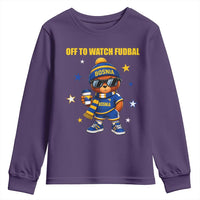 Funny Bosnia Teddy Bear Game Day Gift Youth Sweatshirt Off To Watch Fudbal