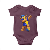 Funny Bosnia Teddy Bear Dabbing Fudbal Fan Gift Baby Onesie