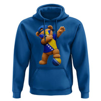 Funny Bosnia Teddy Bear Dabbing Fudbal Fan Gift Hoodie