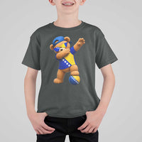Funny Bosnia Teddy Bear Dabbing Fudbal Fan Gift T Shirt For Kid