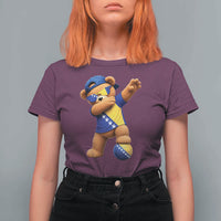 Funny Bosnia Teddy Bear Dabbing Fudbal Fan Gift T Shirt For Women